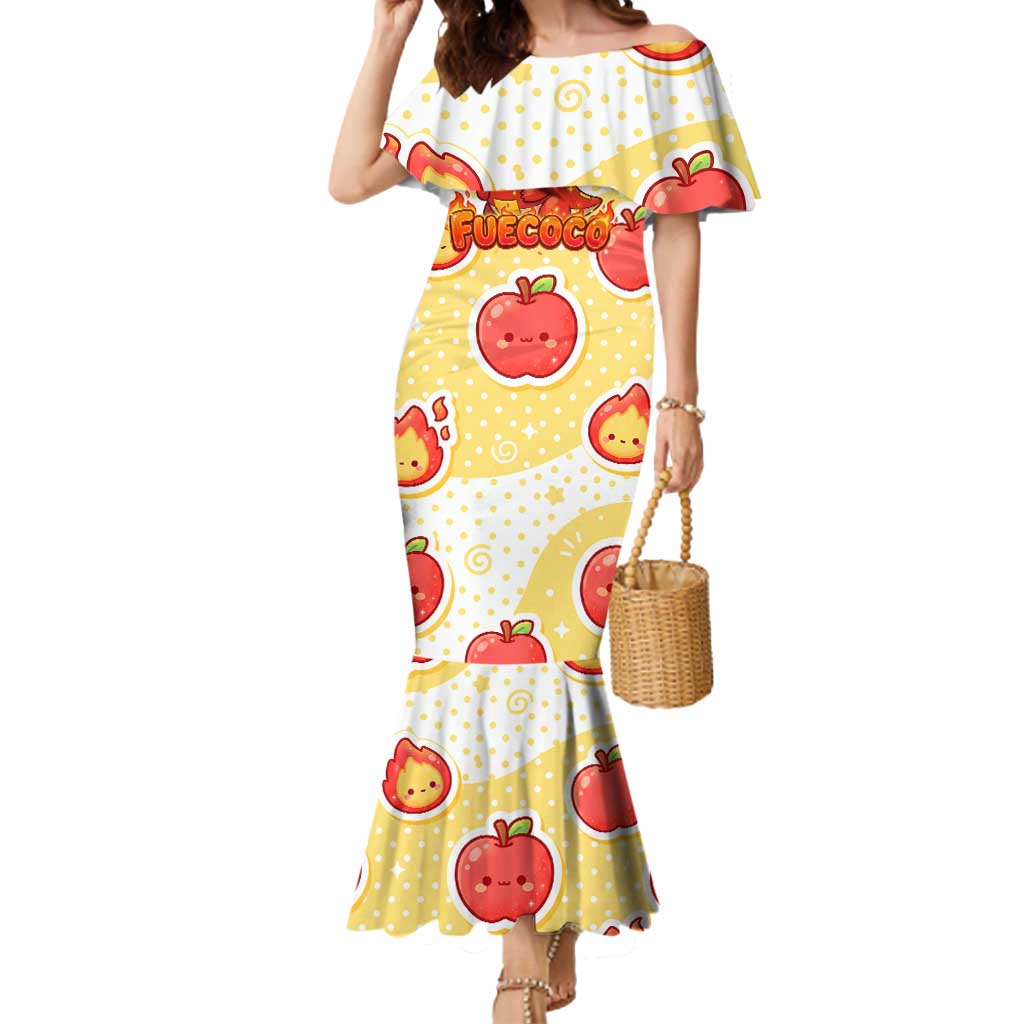 Fuecoco Mermaid Dress Kawaii Apple Flame Pop Art