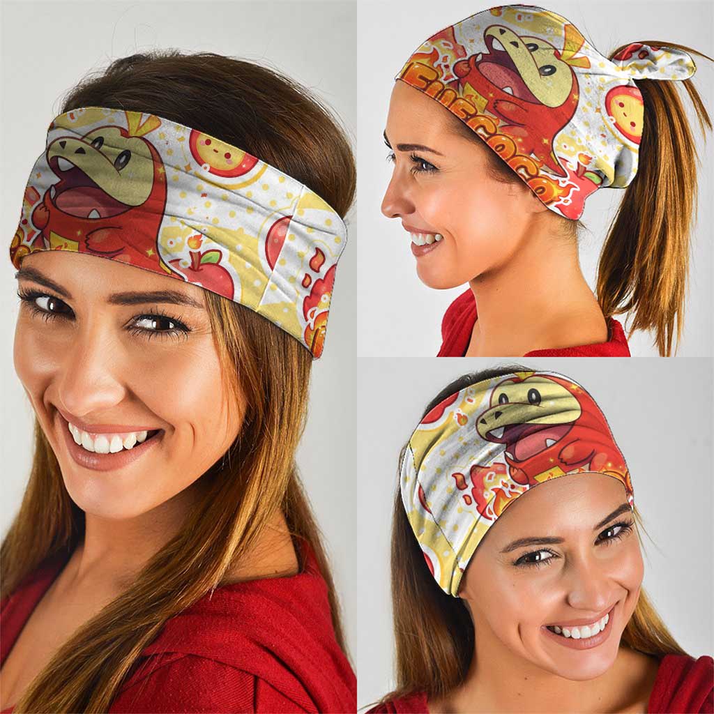 Fuecoco Neck Gaiter Kawaii Apple Flame Pop Art