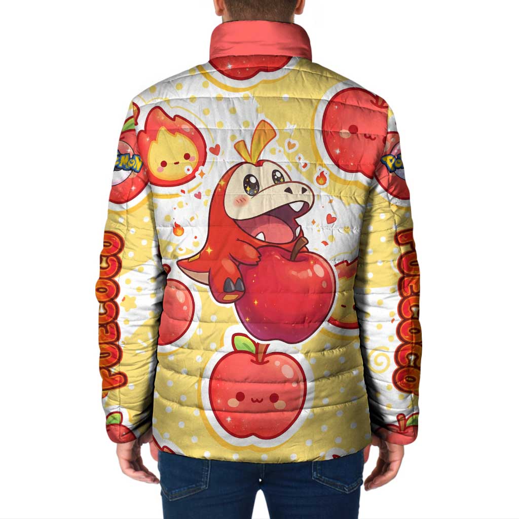Fuecoco Padded Jacket Kawaii Apple Flame Pop Art