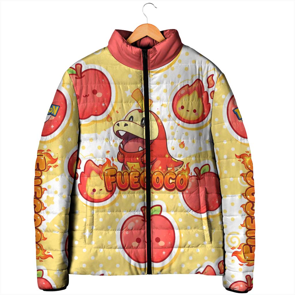 Fuecoco Padded Jacket Kawaii Apple Flame Pop Art