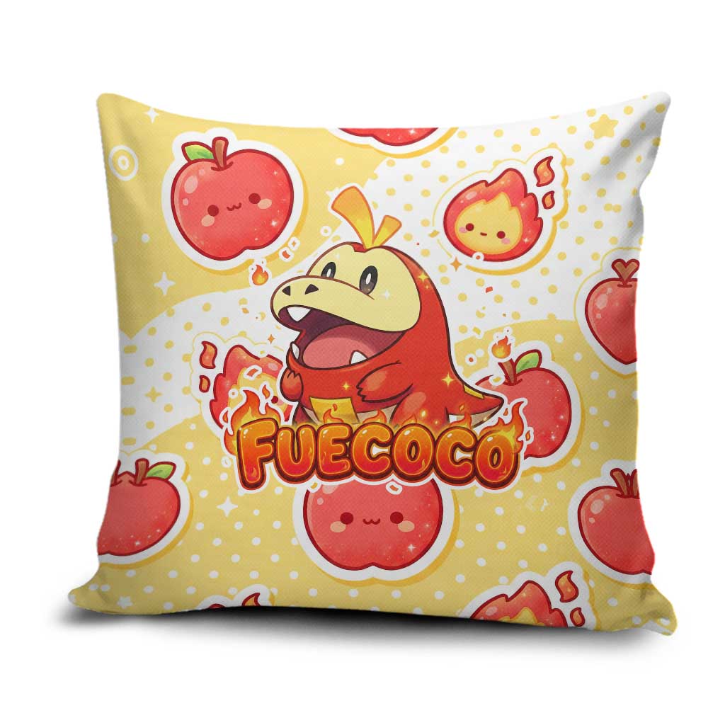 Fuecoco Pillow Cover Kawaii Apple Flame Pop Art