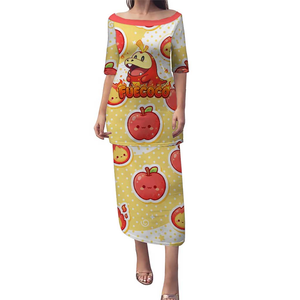Fuecoco Puletasi Kawaii Apple Flame Pop Art