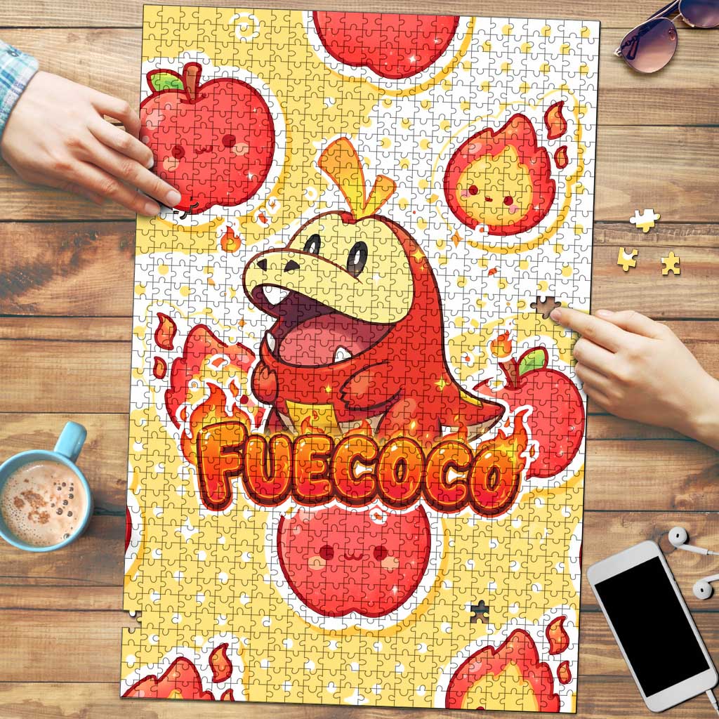 Fuecoco Puzzle Kawaii Apple Flame Pop Art