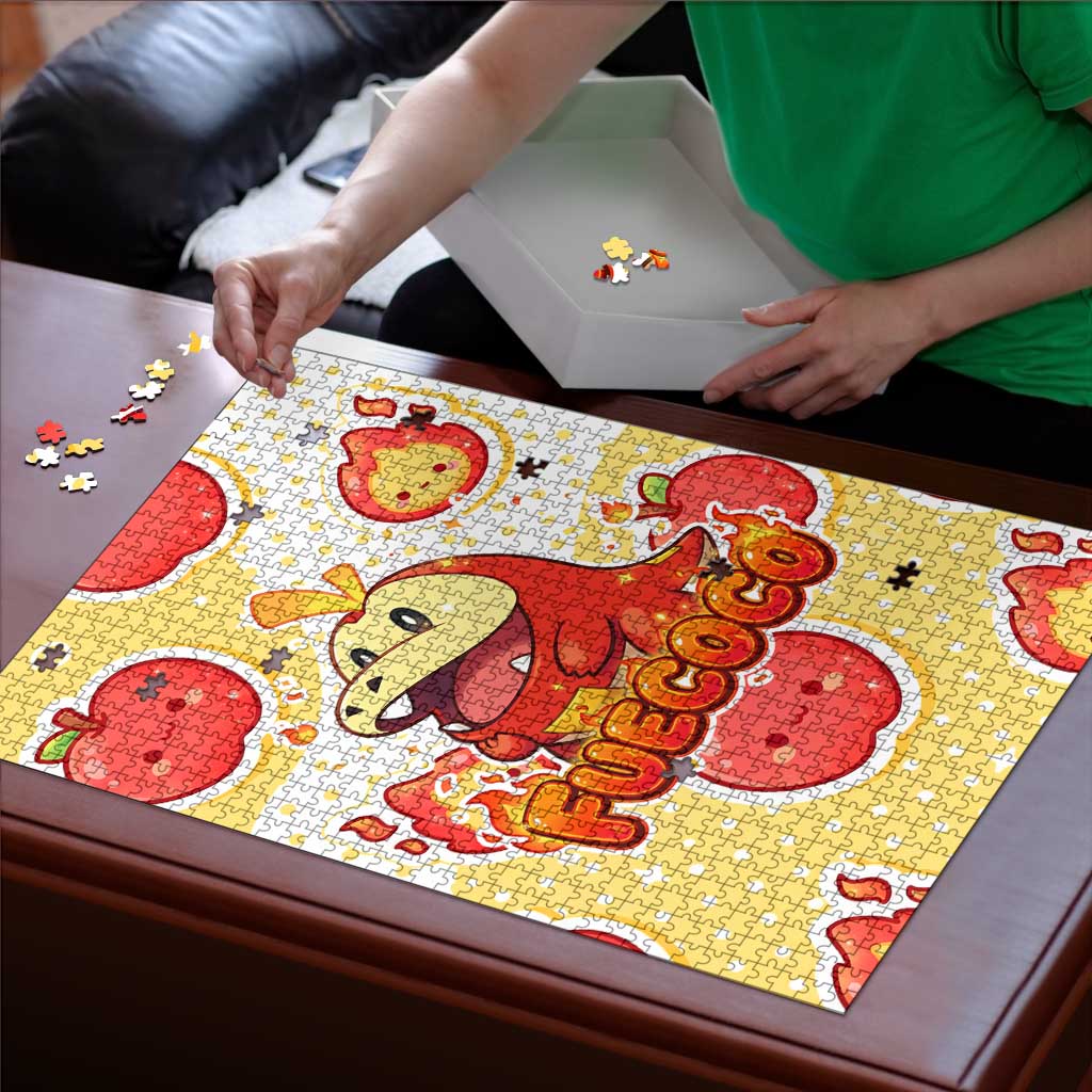 Fuecoco Puzzle Kawaii Apple Flame Pop Art