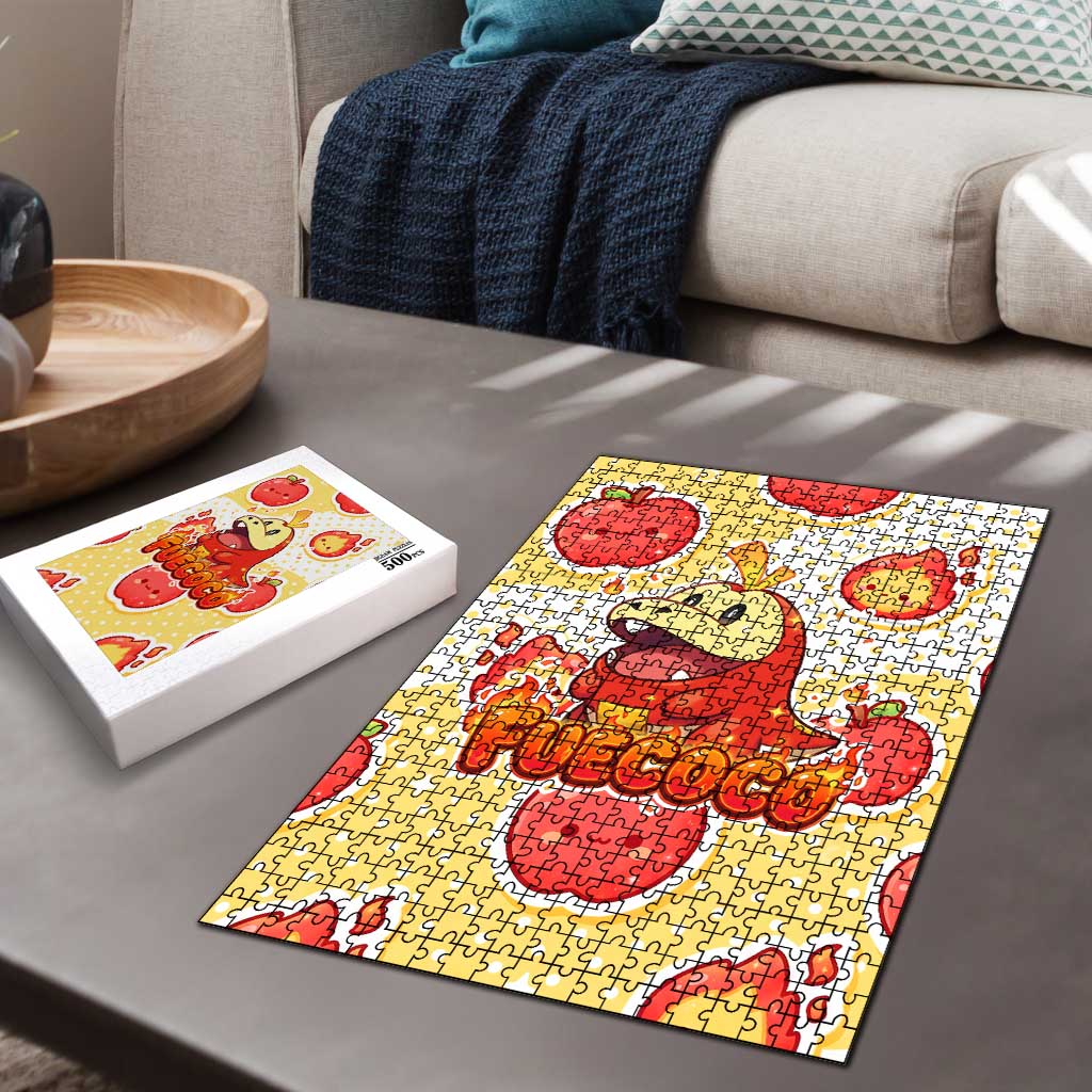 Fuecoco Puzzle Kawaii Apple Flame Pop Art