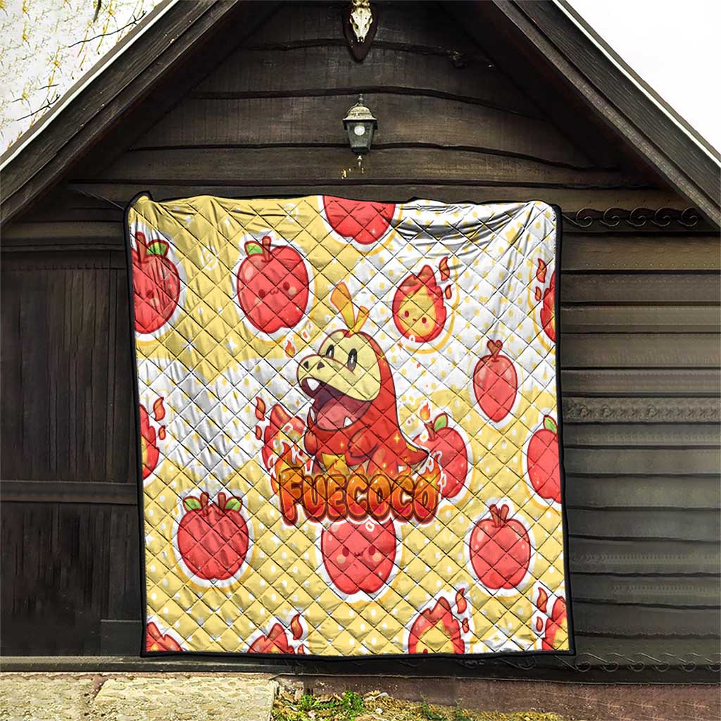 Fuecoco Quilt Kawaii Apple Flame Pop Art