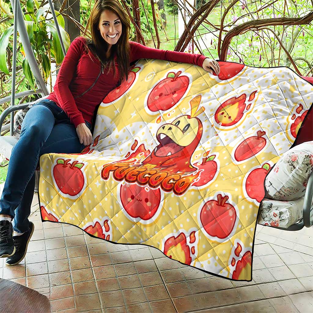 Fuecoco Quilt Kawaii Apple Flame Pop Art