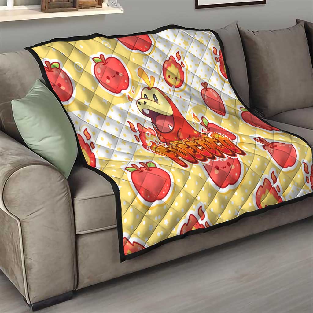 Fuecoco Quilt Kawaii Apple Flame Pop Art
