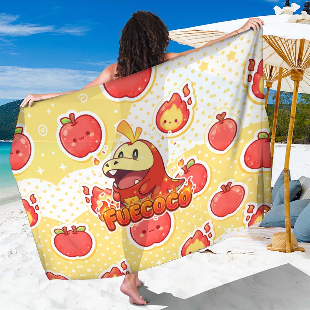 Fuecoco Sarong Kawaii Apple Flame Pop Art