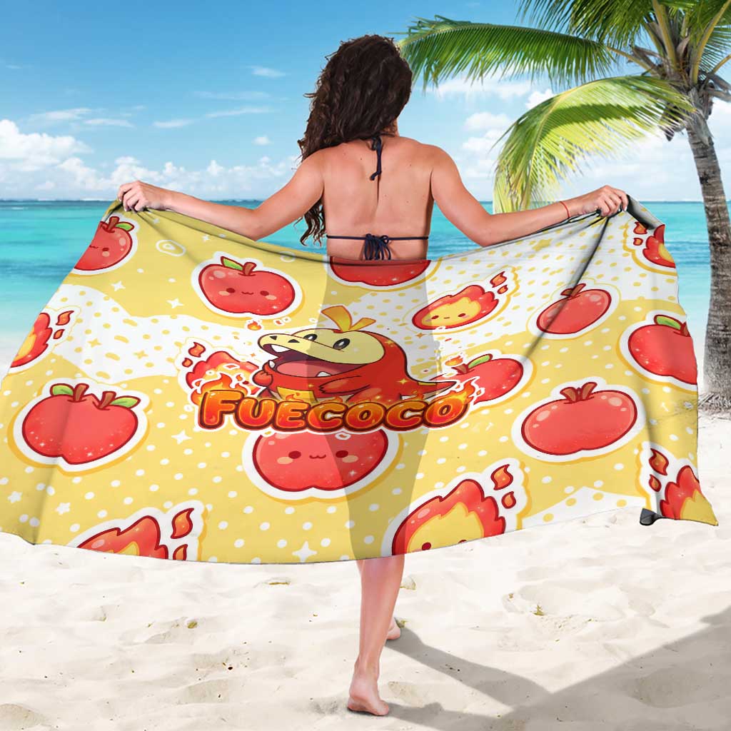 Fuecoco Sarong Kawaii Apple Flame Pop Art