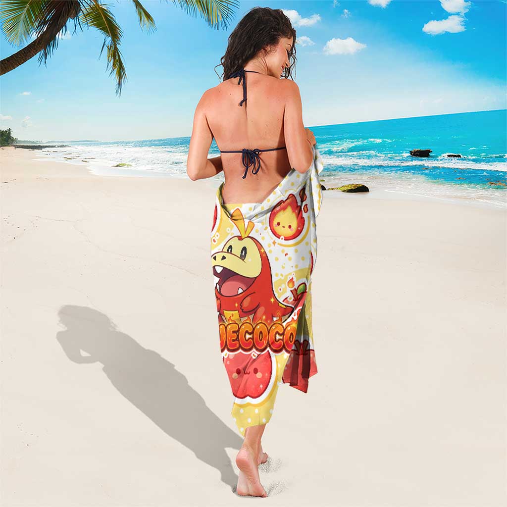 Fuecoco Sarong Kawaii Apple Flame Pop Art