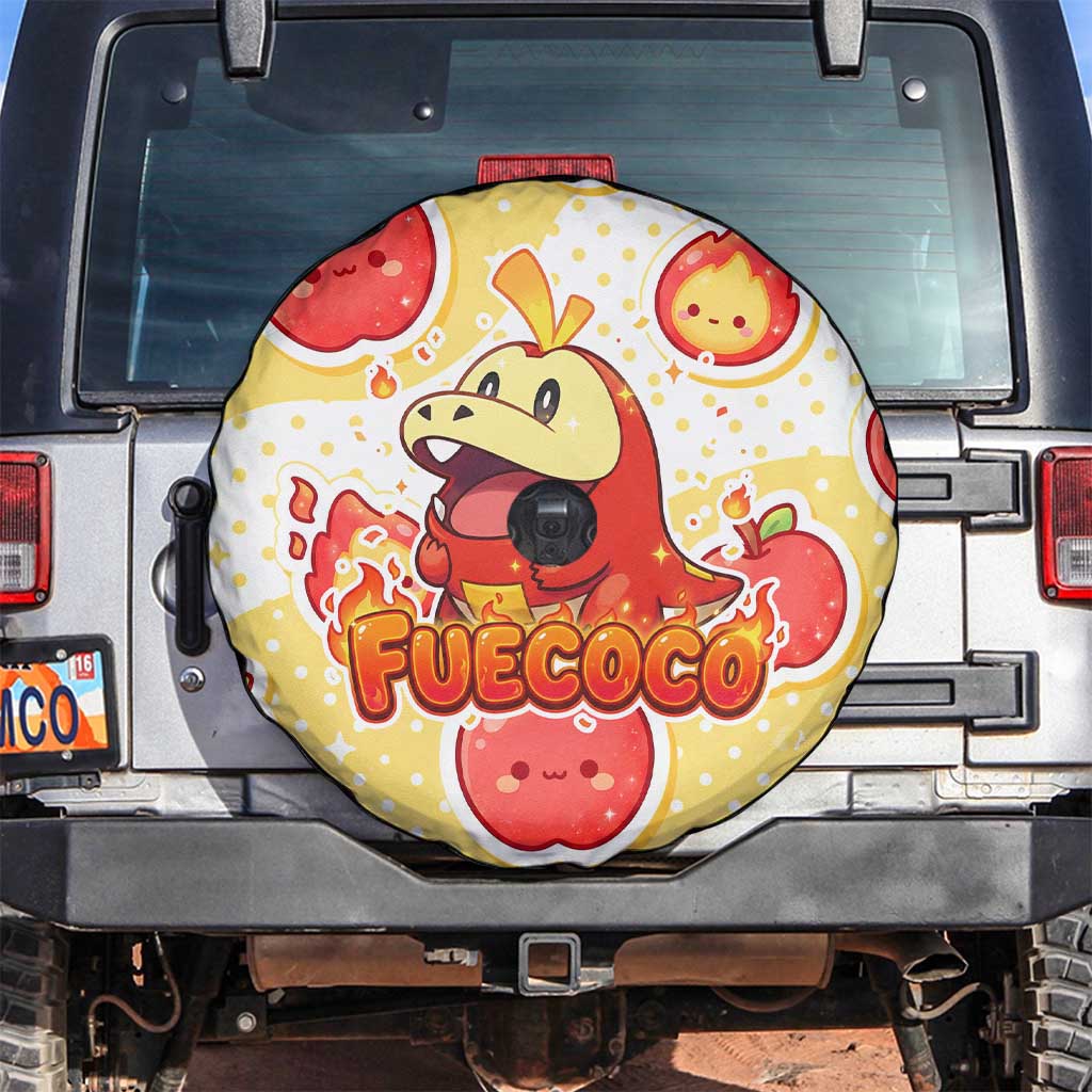 Fuecoco Spare Tire Cover Kawaii Apple Flame Pop Art