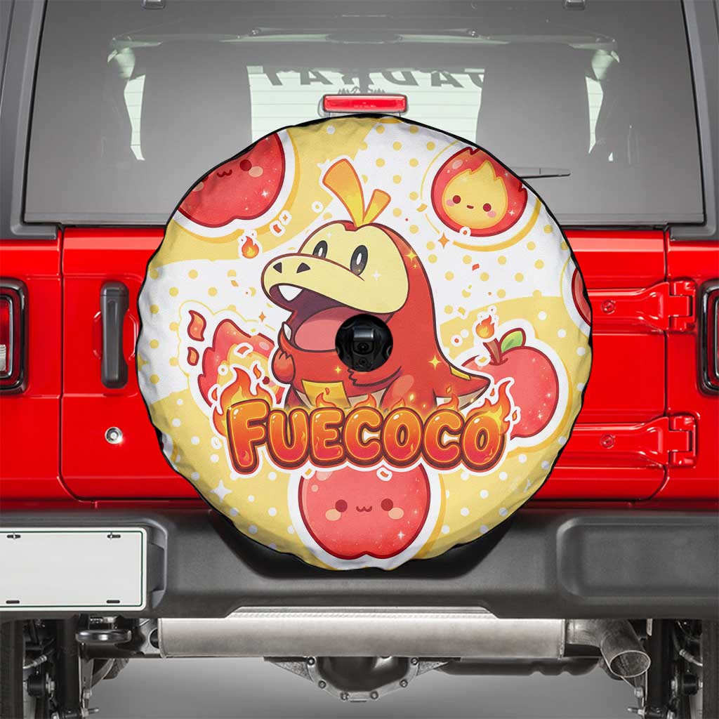 Fuecoco Spare Tire Cover Kawaii Apple Flame Pop Art