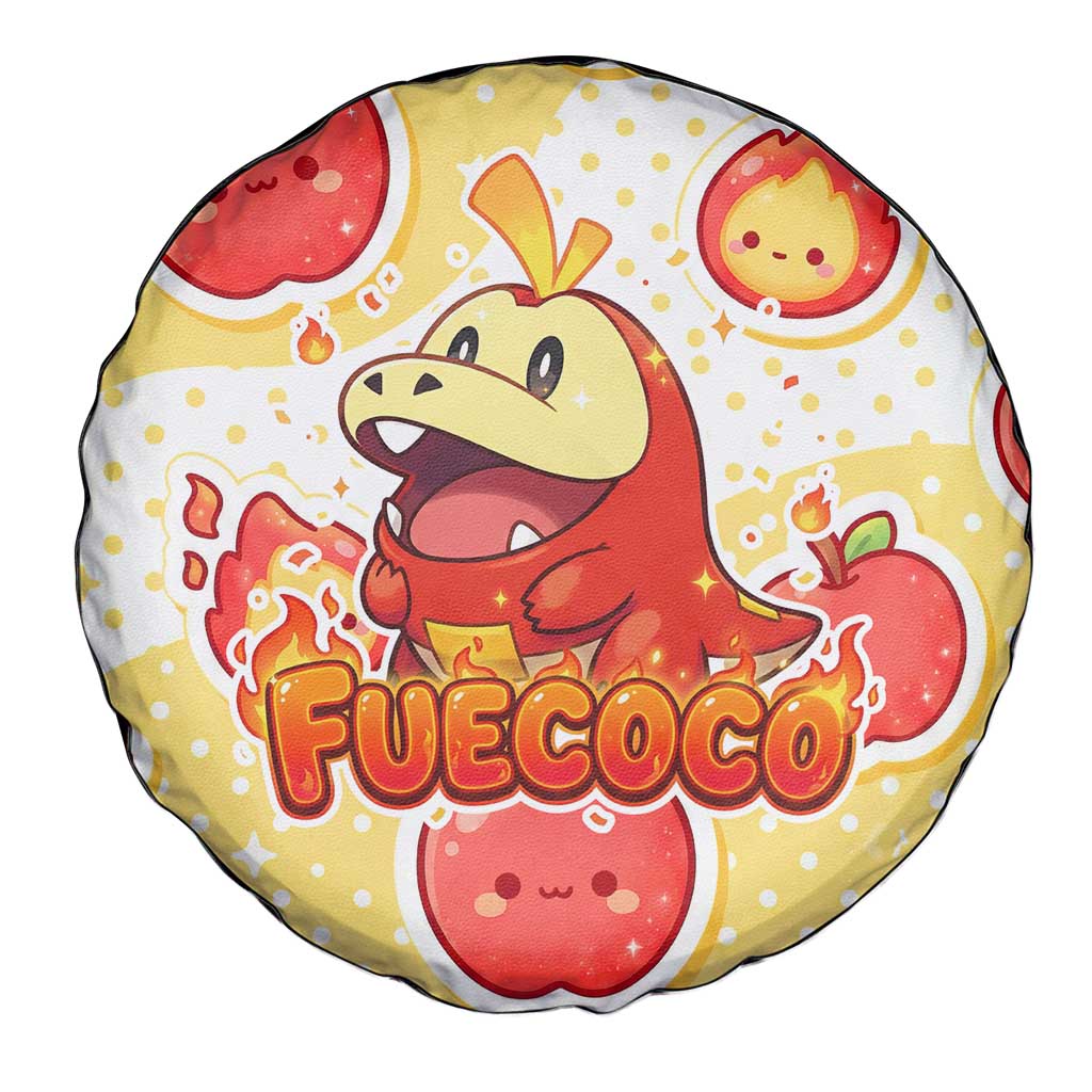 Fuecoco Spare Tire Cover Kawaii Apple Flame Pop Art