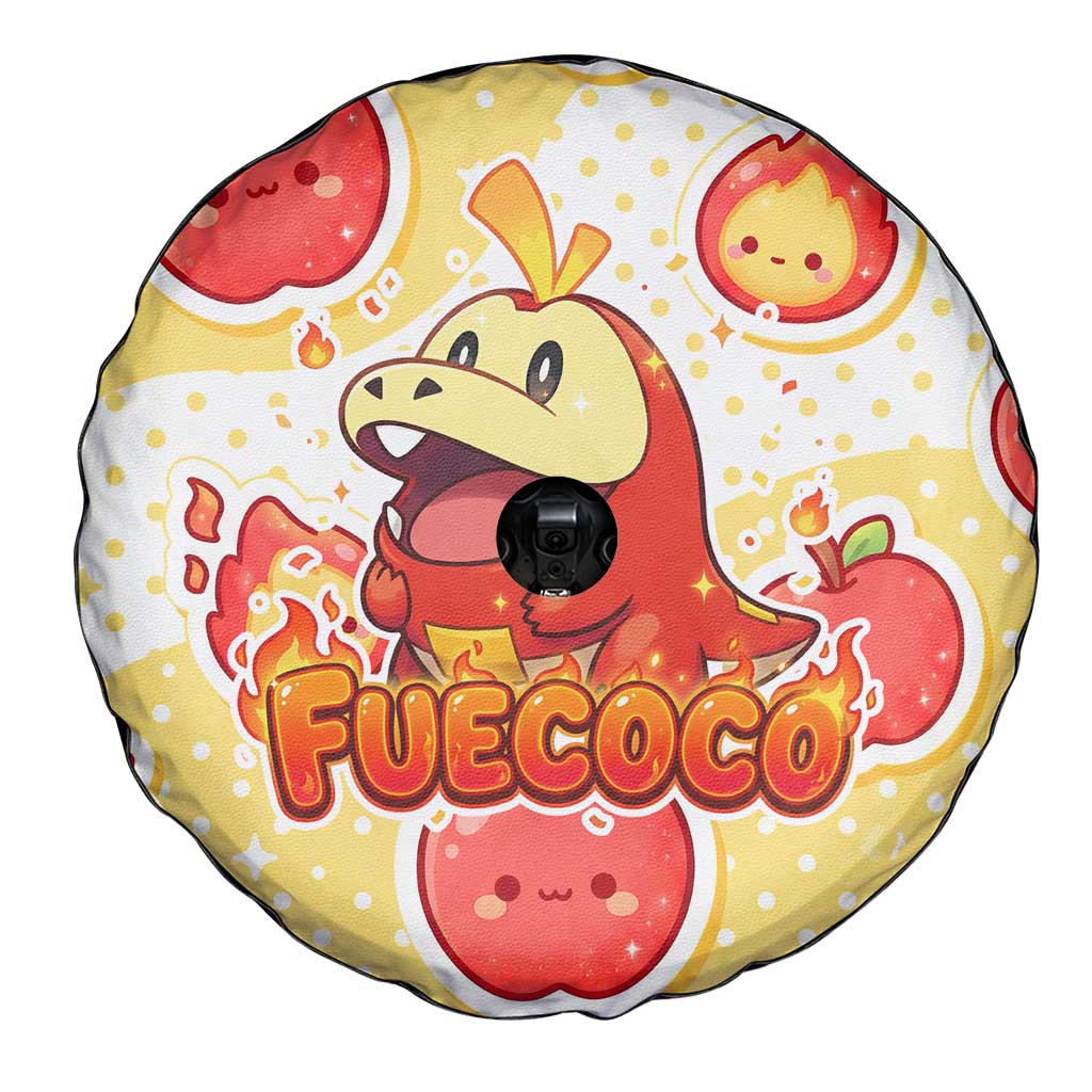 Fuecoco Spare Tire Cover Kawaii Apple Flame Pop Art