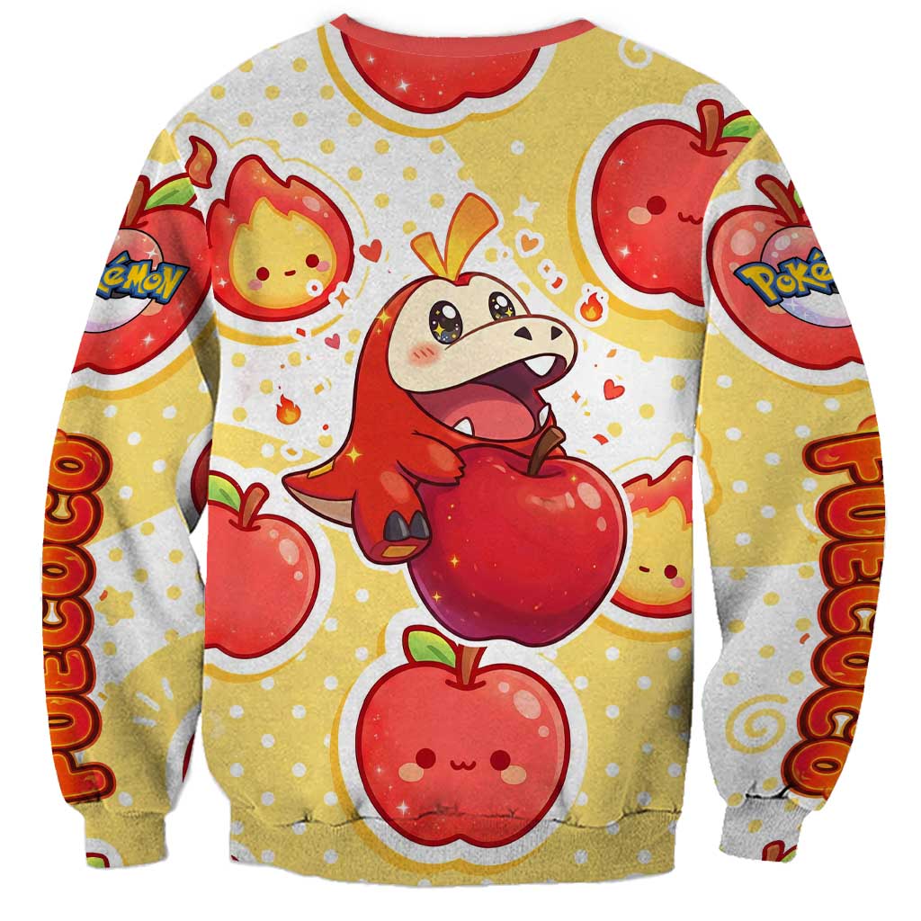 Fuecoco Sweatshirt Kawaii Apple Flame Pop Art