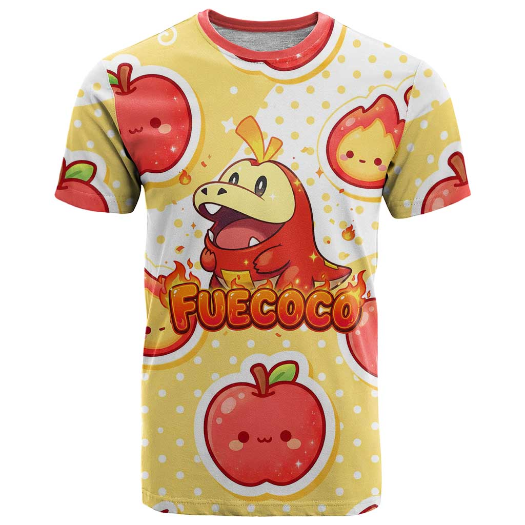 Fuecoco T Shirt Kawaii Apple Flame Pop Art