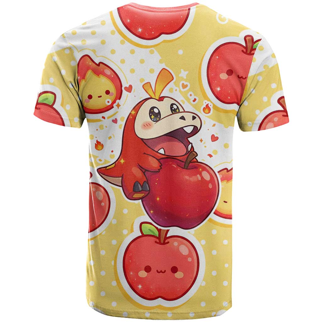 Fuecoco T Shirt Kawaii Apple Flame Pop Art