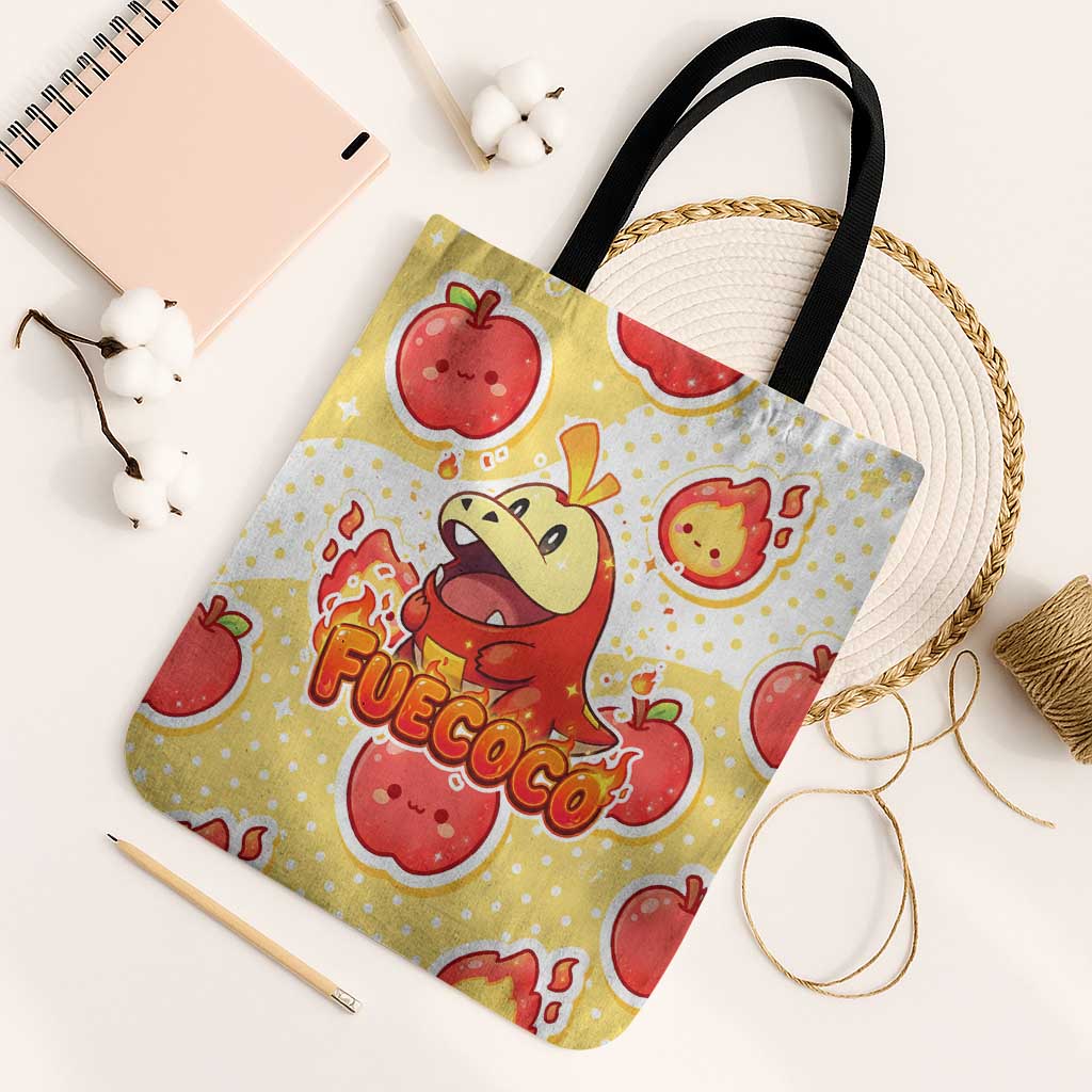 Fuecoco Tote Bag Kawaii Apple Flame Pop Art