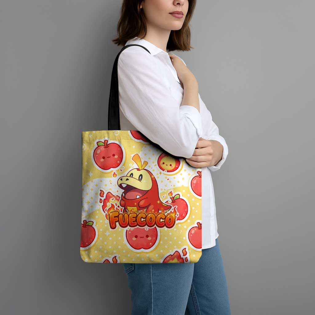 Fuecoco Tote Bag Kawaii Apple Flame Pop Art