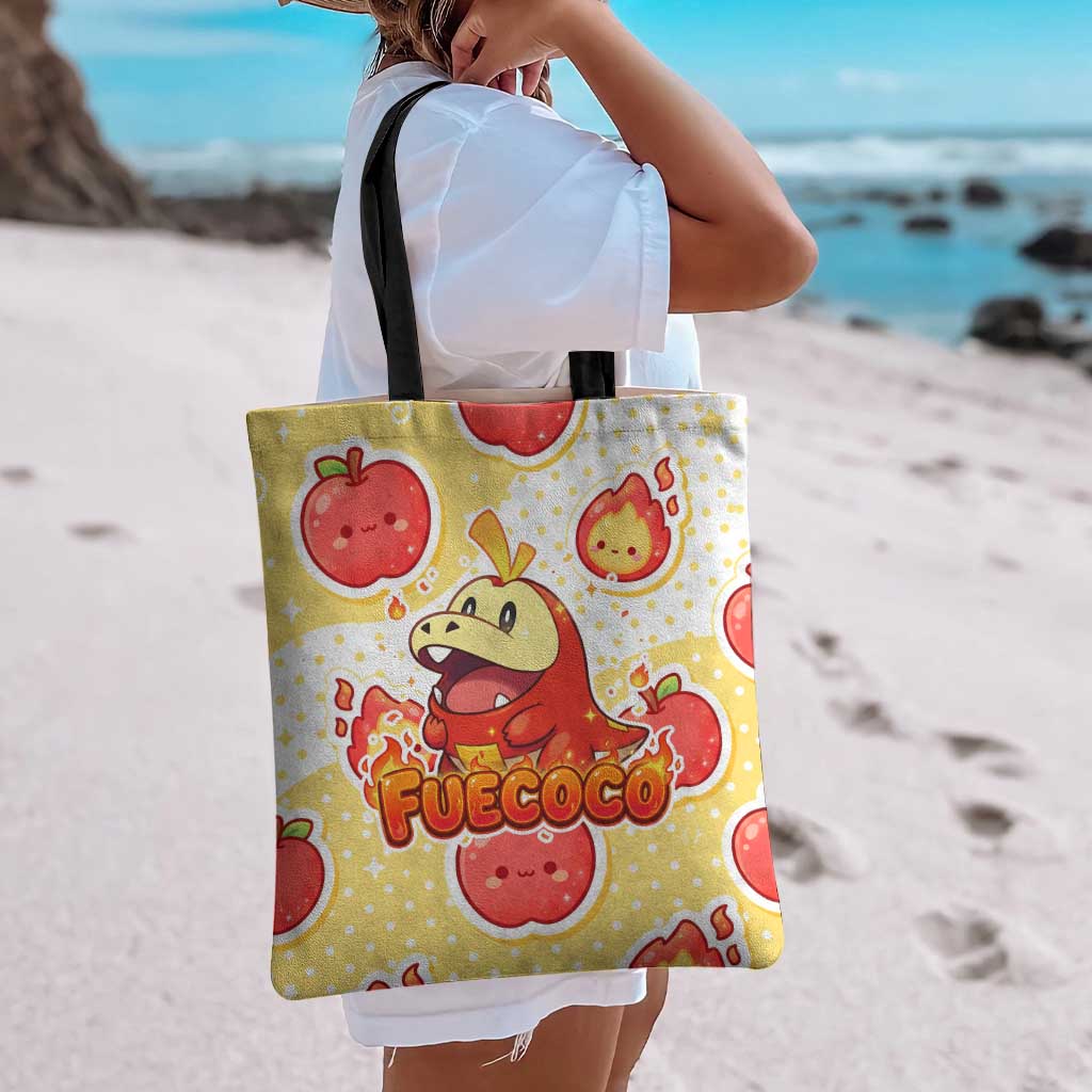 Fuecoco Tote Bag Kawaii Apple Flame Pop Art