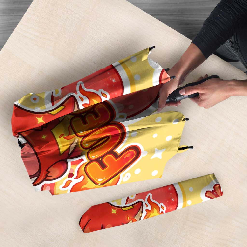 Fuecoco Umbrella Kawaii Apple Flame Pop Art