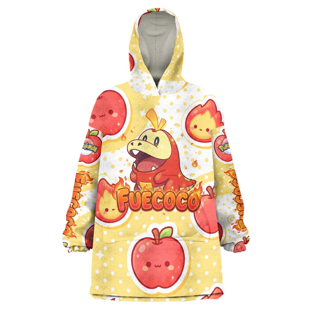 Fuecoco Wearable Blanket Hoodie Kawaii Apple Flame Pop Art