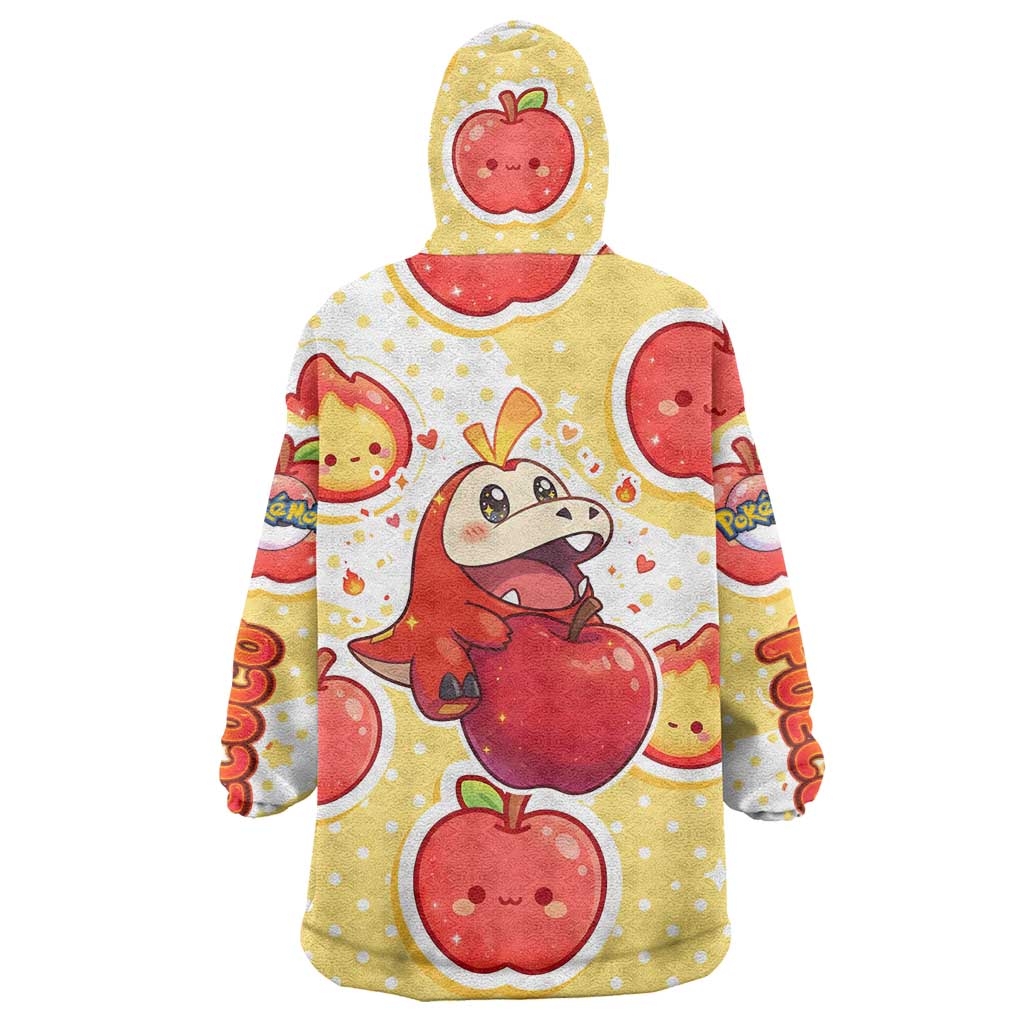 Fuecoco Wearable Blanket Hoodie Kawaii Apple Flame Pop Art