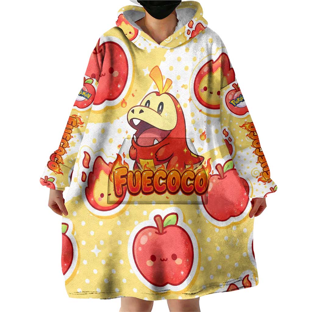 Fuecoco Wearable Blanket Hoodie Kawaii Apple Flame Pop Art