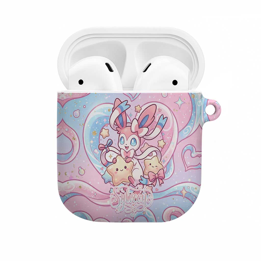 Sylveon AirPods Case Magical Pastel Heart Ribbon Art