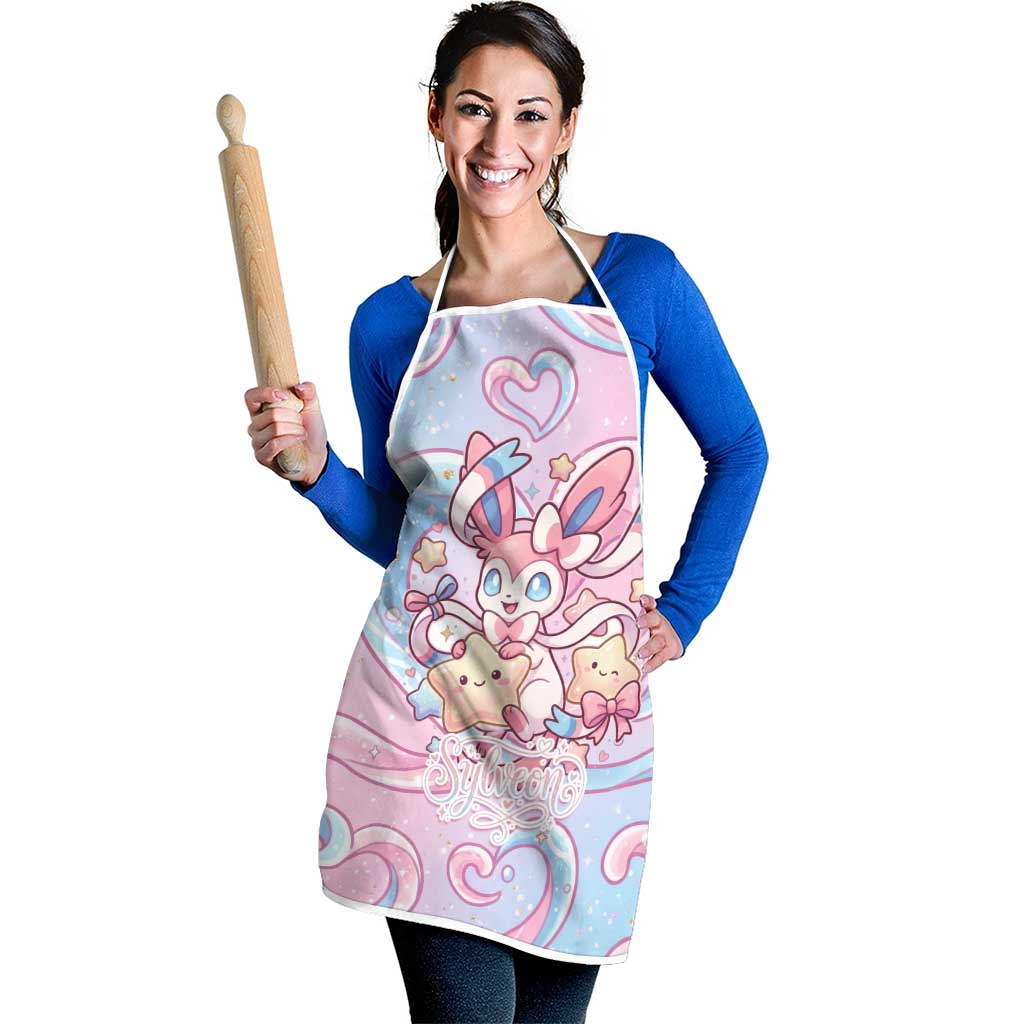 Sylveon Apron Magical Pastel Heart Ribbon Art