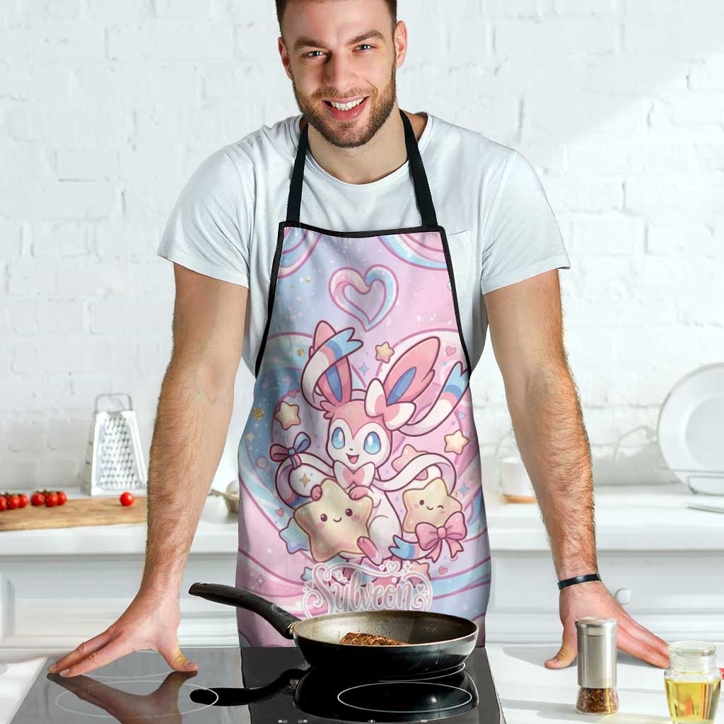 Sylveon Apron Magical Pastel Heart Ribbon Art