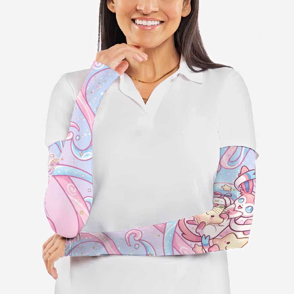 Sylveon Arm Sleeves Magical Pastel Heart Ribbon Art
