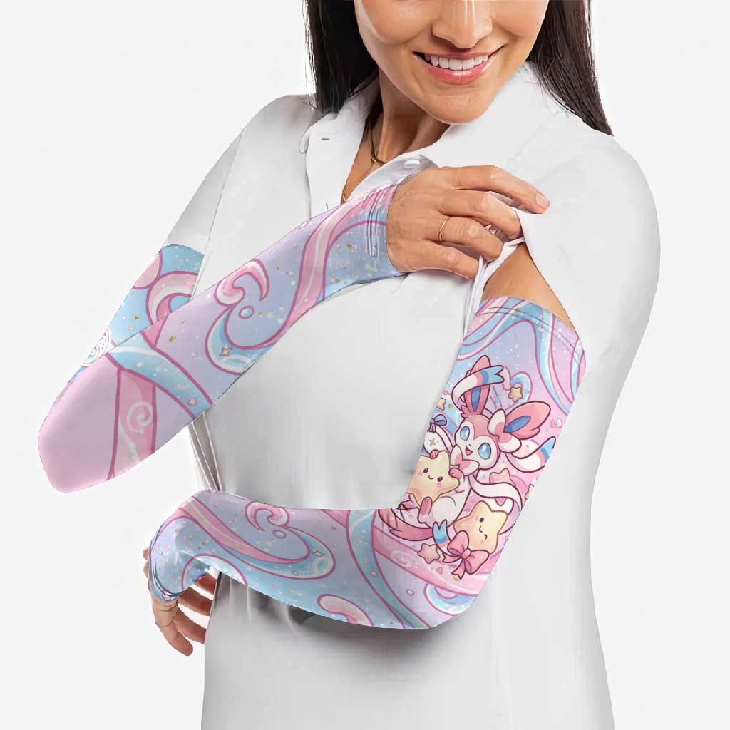 Sylveon Arm Sleeves Magical Pastel Heart Ribbon Art