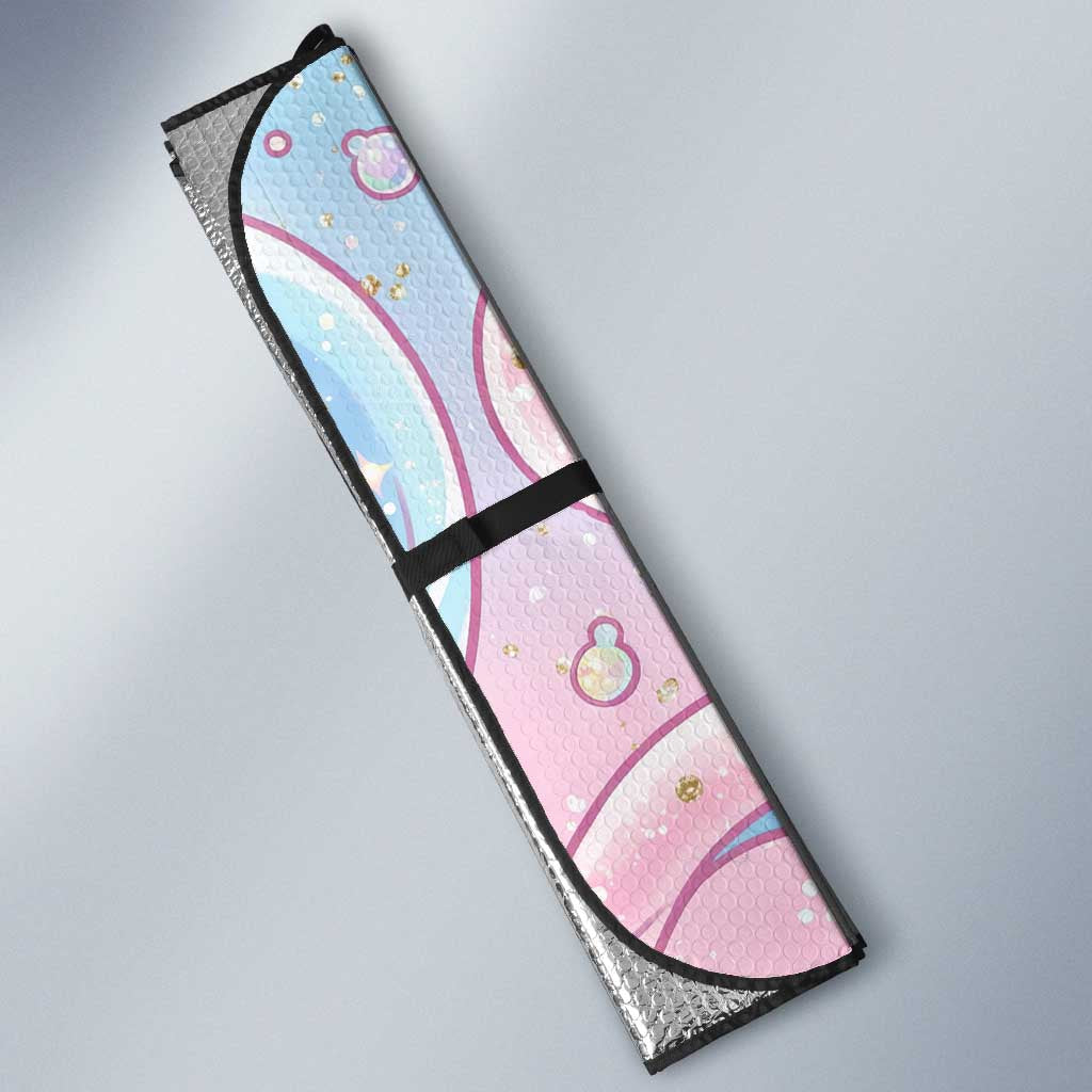 Sylveon Auto Sun Shade Magical Pastel Heart Ribbon Art