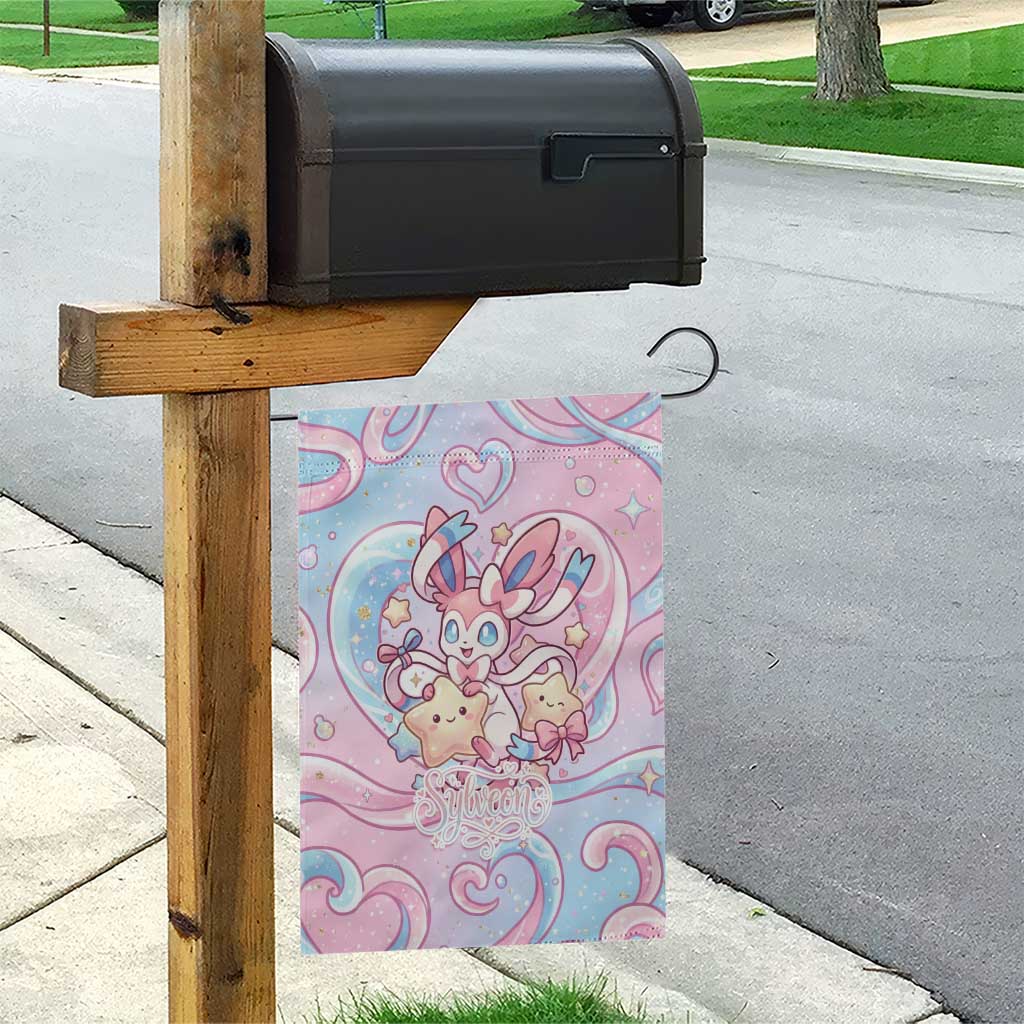 Sylveon Garden Flag Magical Pastel Heart Ribbon Art