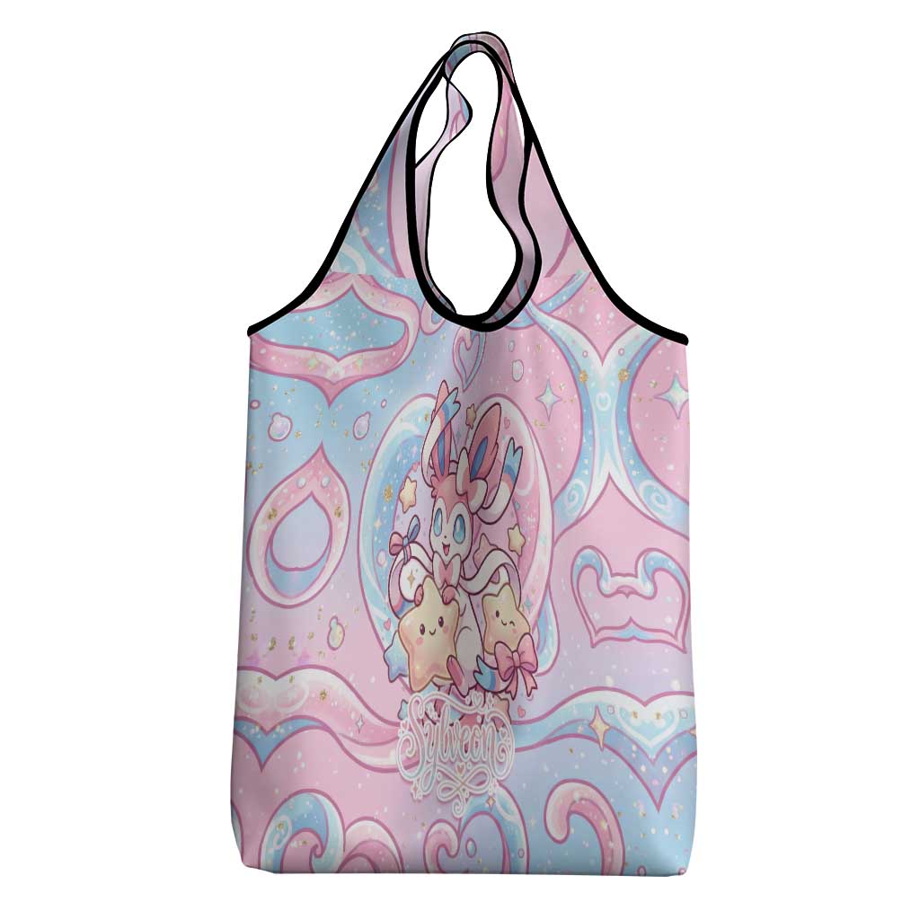 Sylveon Grocery Bag Magical Pastel Heart Ribbon Art