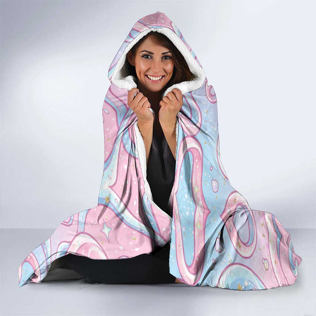 Sylveon Hooded Blanket Magical Pastel Heart Ribbon Art