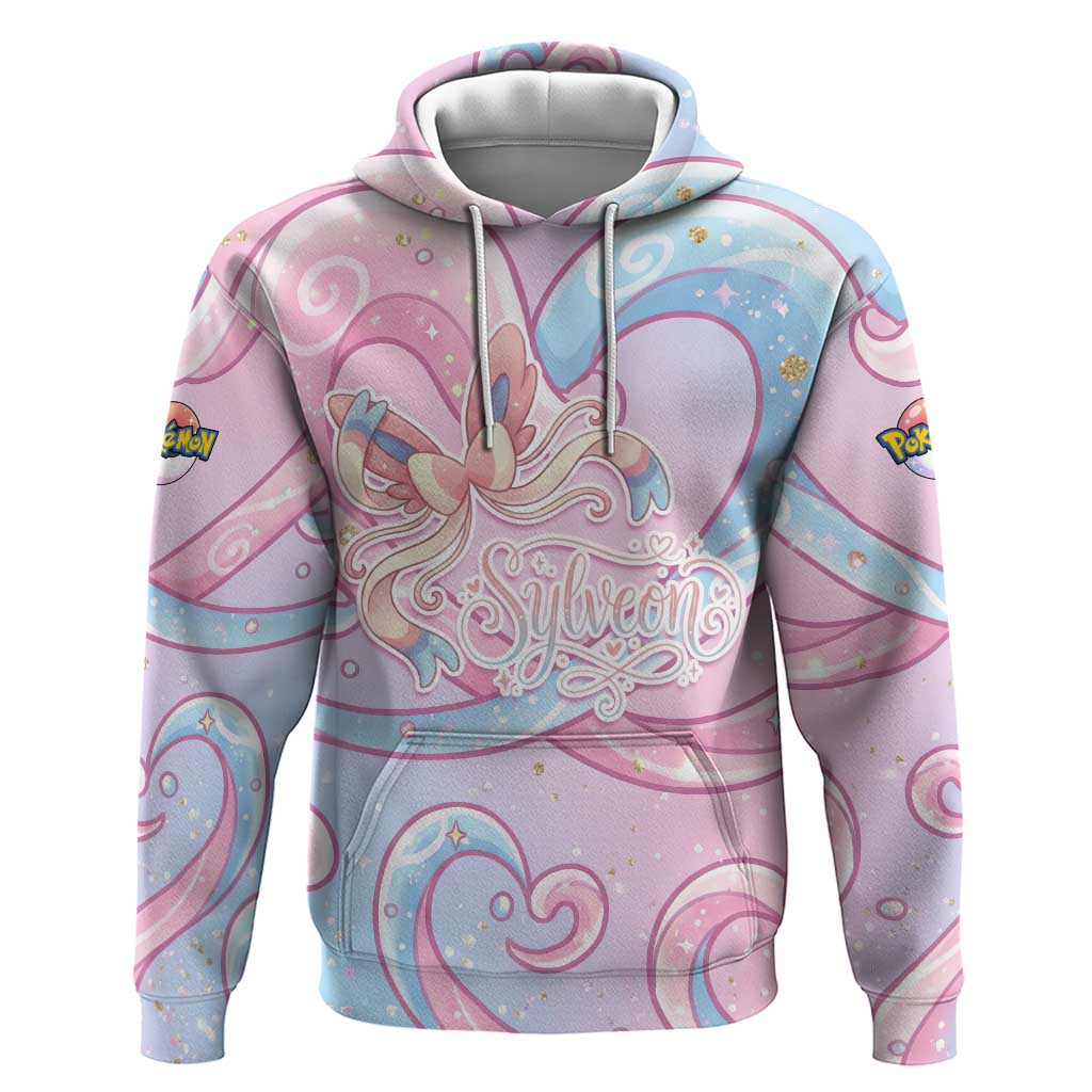 Sylveon Hoodie Magical Pastel Heart Ribbon Art