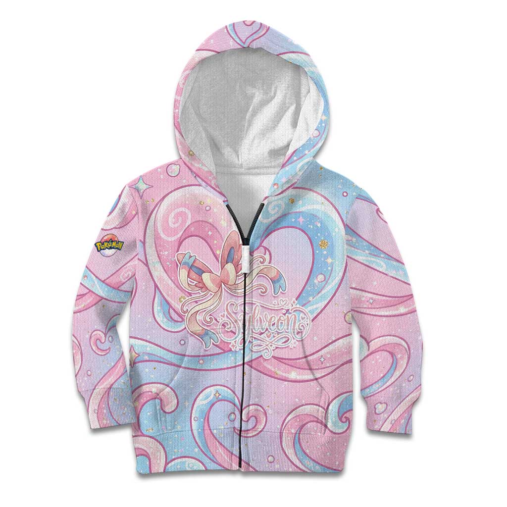 Sylveon Kid Hoodie Magical Pastel Heart Ribbon Art