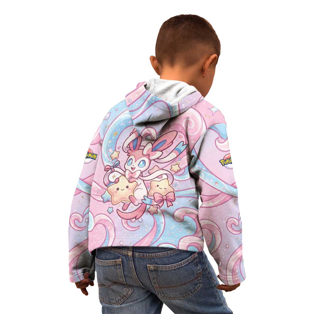 Sylveon Kid Hoodie Magical Pastel Heart Ribbon Art