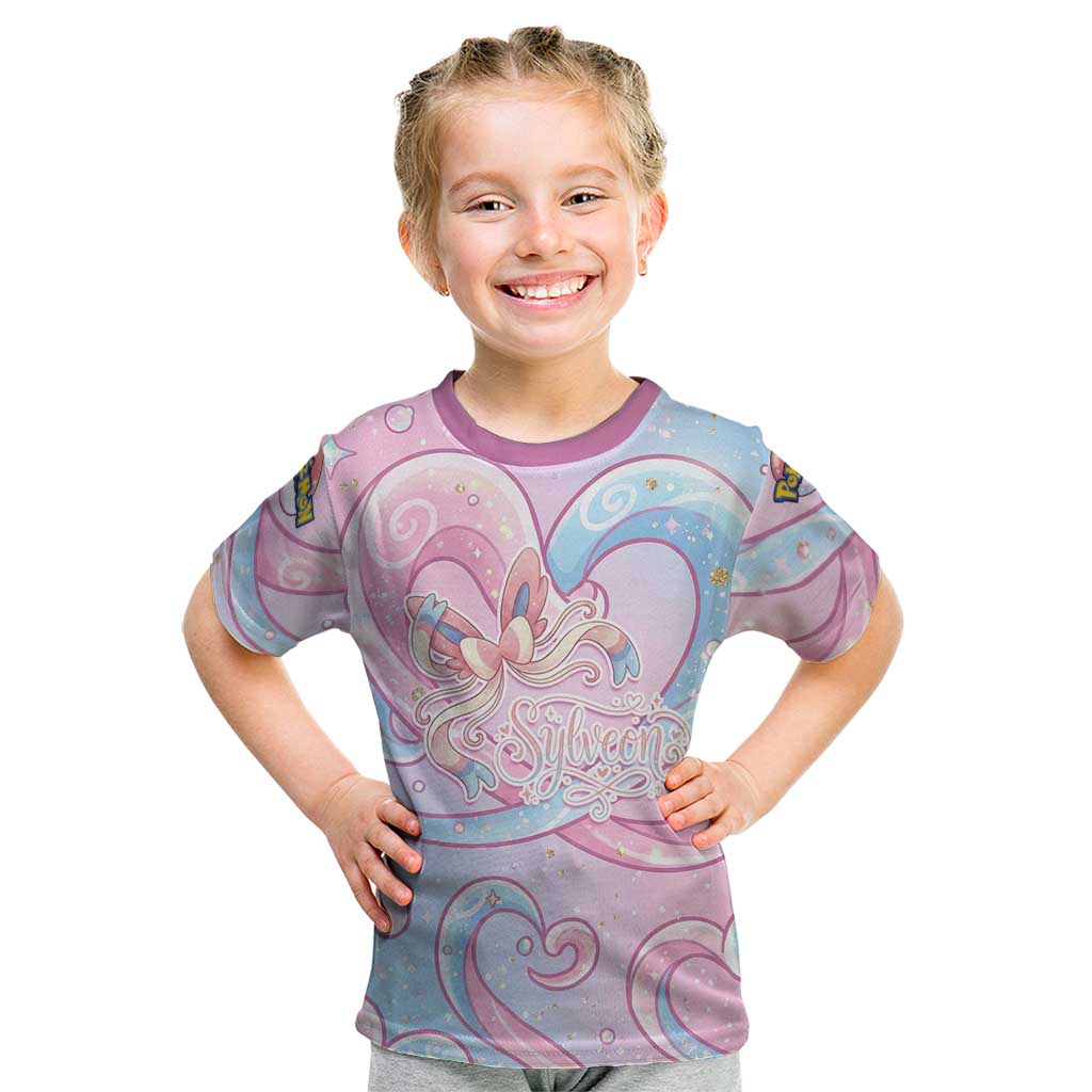 Sylveon Kid T Shirt Magical Pastel Heart Ribbon Art