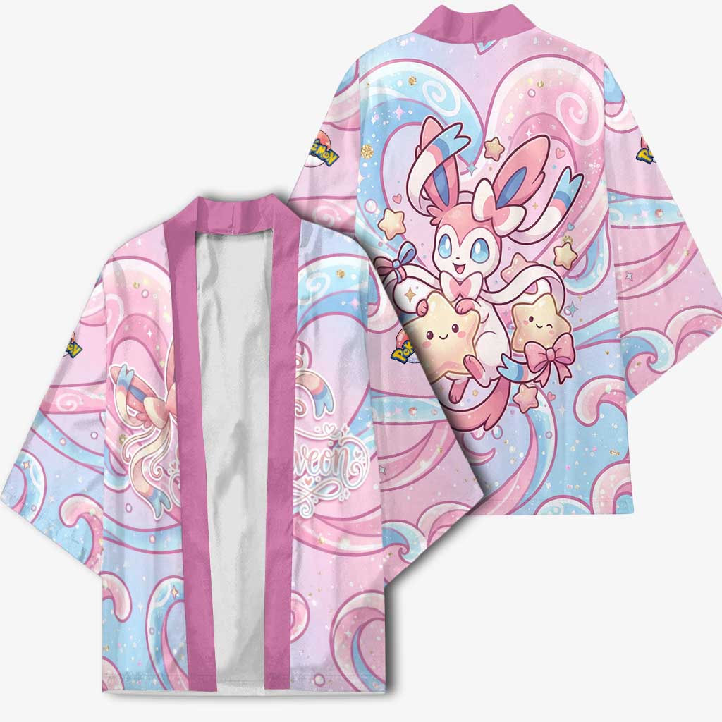 Sylveon Kimono Magical Pastel Heart Ribbon Art