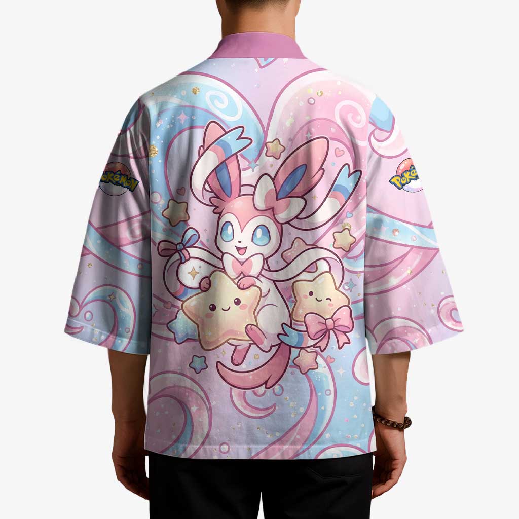 Sylveon Kimono Magical Pastel Heart Ribbon Art