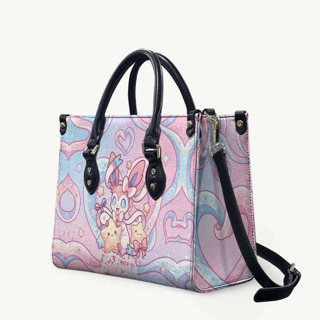 Sylveon Leather Bag Magical Pastel Heart Ribbon Art