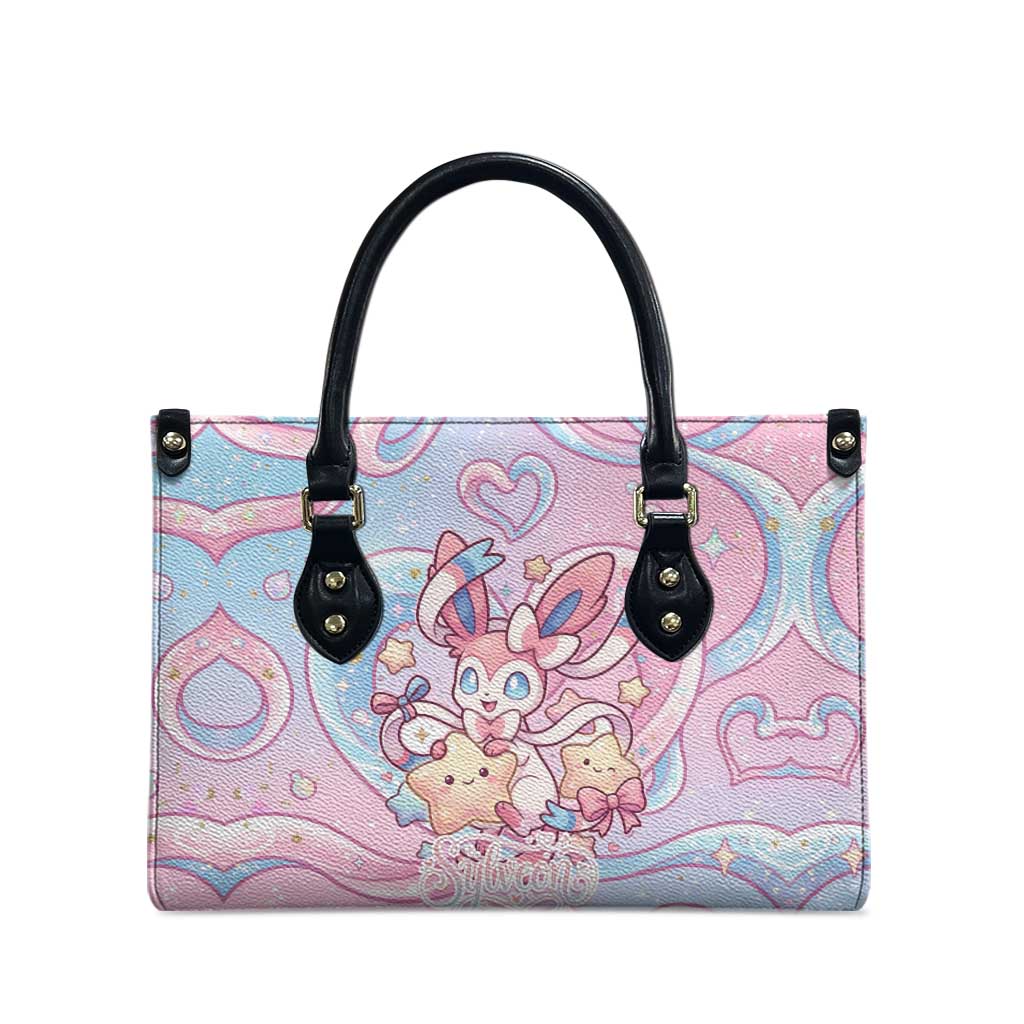 Sylveon Leather Bag Magical Pastel Heart Ribbon Art