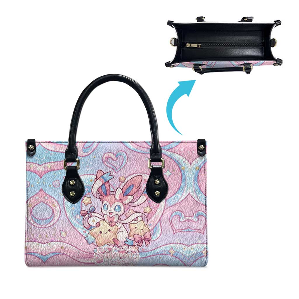 Sylveon Leather Bag Magical Pastel Heart Ribbon Art