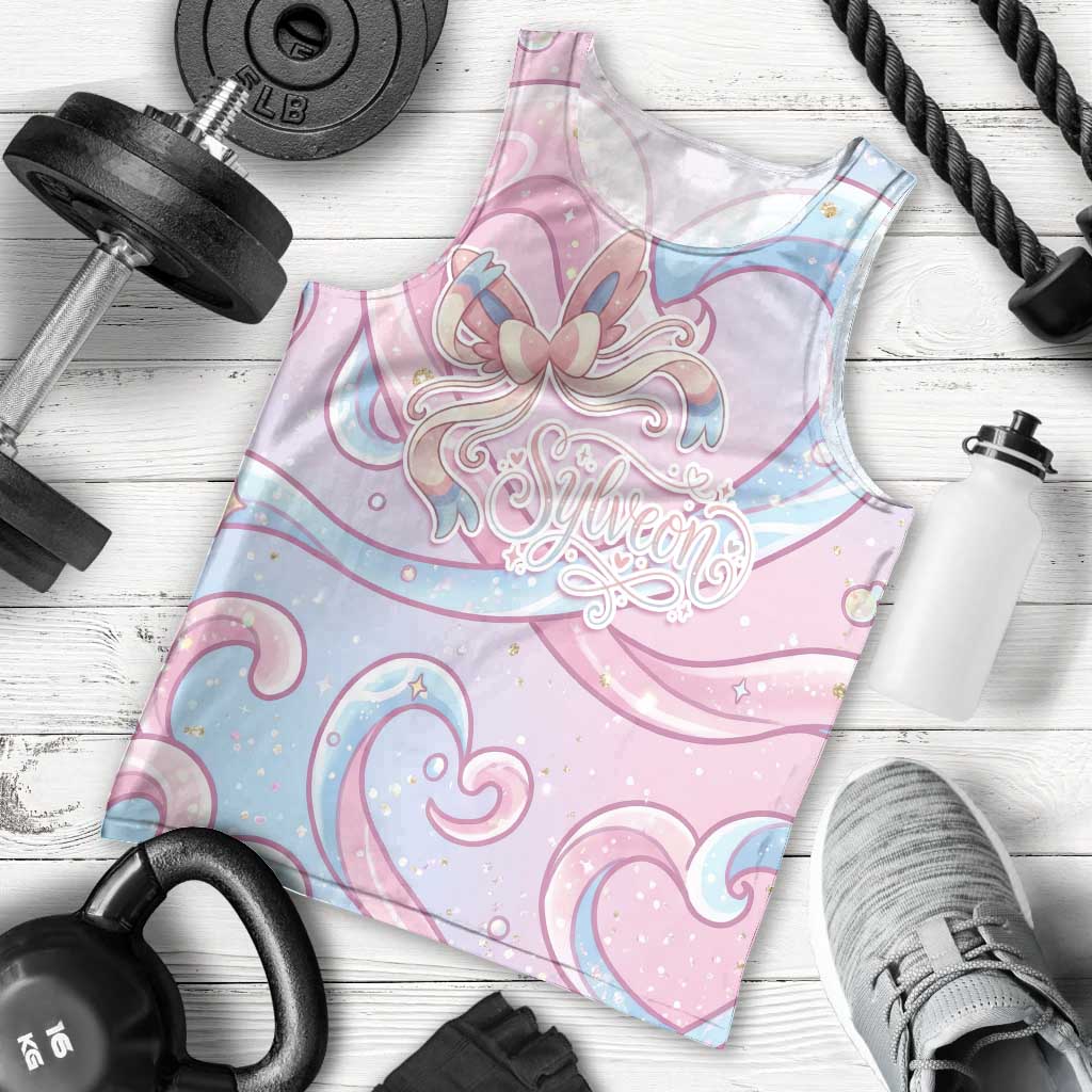 Sylveon Men Tank Top Magical Pastel Heart Ribbon Art