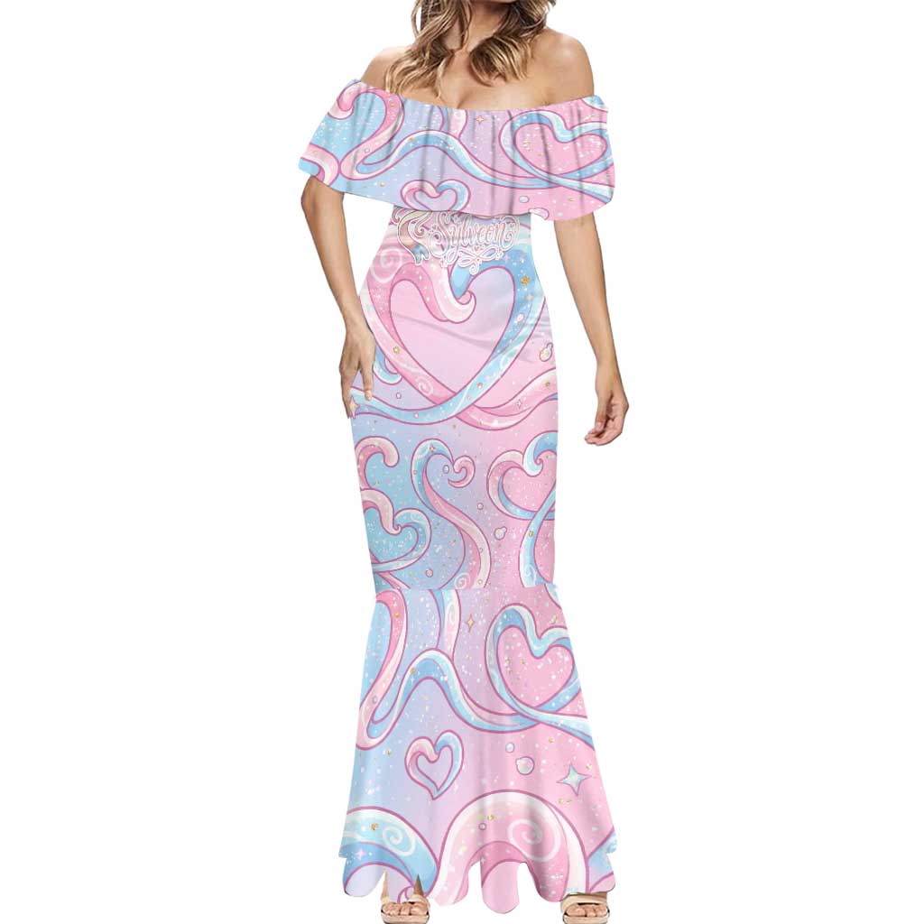 Sylveon Mermaid Dress Magical Pastel Heart Ribbon Art