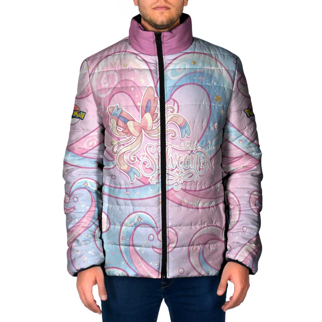 Sylveon Padded Jacket Magical Pastel Heart Ribbon Art